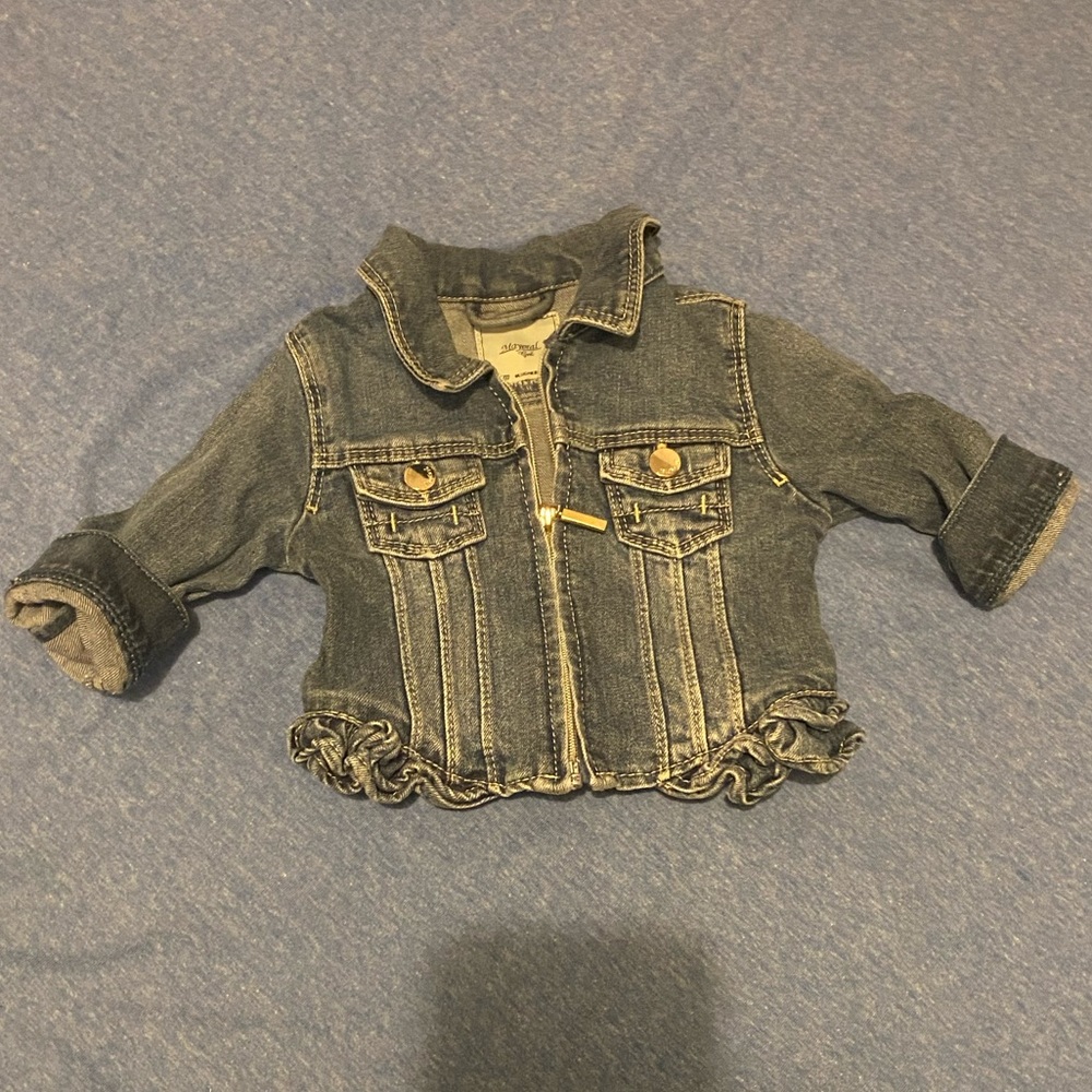 Denim zip up jacket